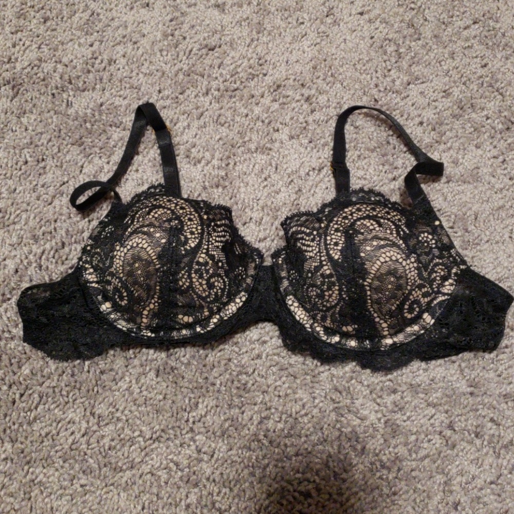Black Lace Balconette Convertible Bra
